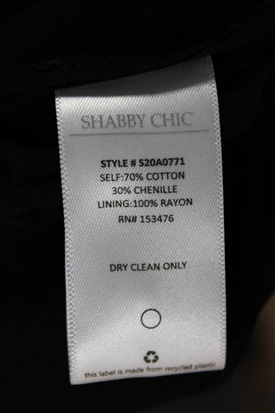 Shabby Chic Women Fit & Flare Dress Black Striped Short Sleeve Size XS