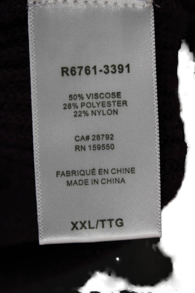 Renuar Womens Pullover V Neck Purple Viscose Sweater Long Sleeve Size 2X