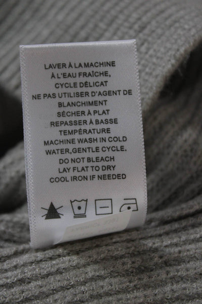Renuar Women Pullover V-Neck Sweater Gray Viscose Long Sleeve Size 2XL