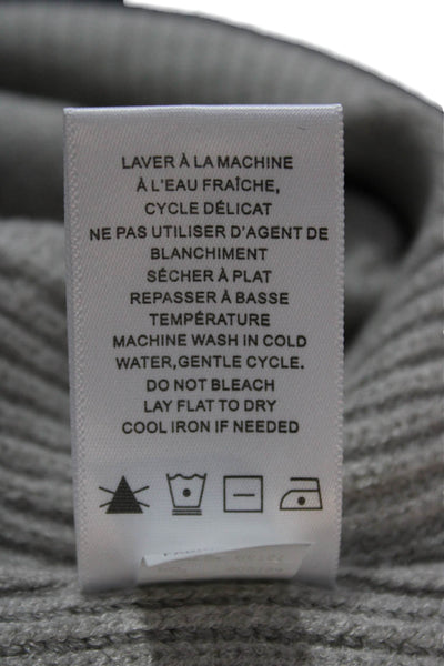 Renuar Women Pullover Sweater Gray V-Neck Viscose Long Sleeve Size L