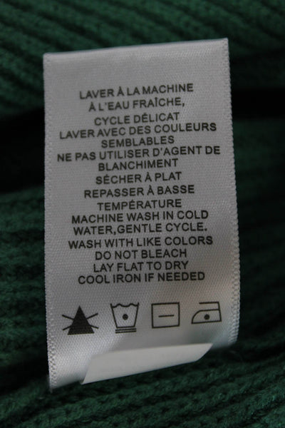 Renuar Womens Green V Neck Viscose Pullover Sweater Long Sleeve Size M