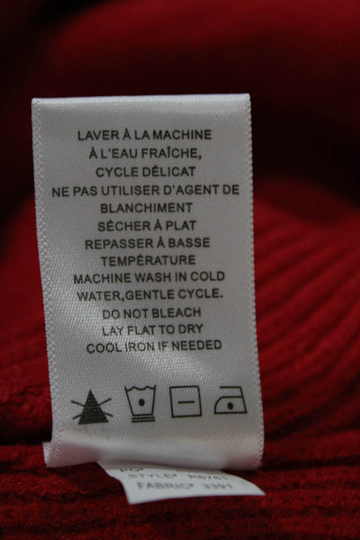 Renuar Women Pullover Sweater Red V-Neck Long Sleeve Viscose Size 2X