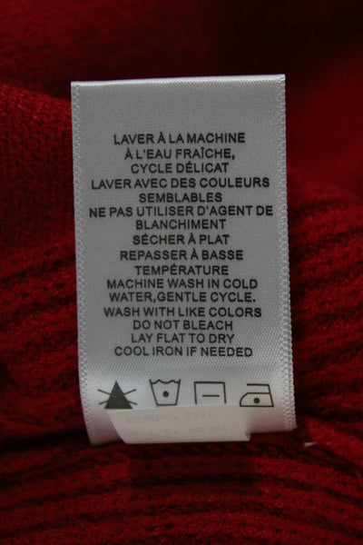 Renuar Women Pullover V-Neck Long Sleeve Sweater Red Size 2X