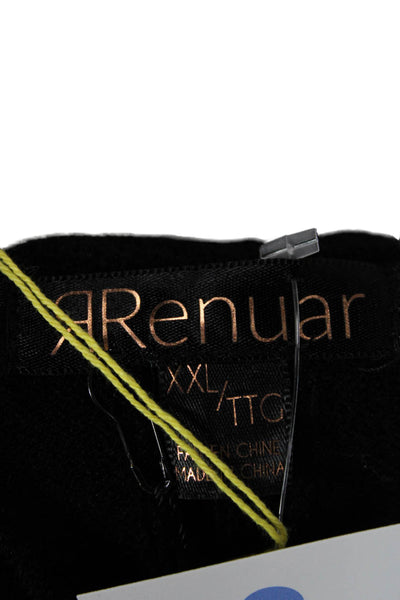 Renuar Womens Pullover Sweater V-Neck Black Viscose Long Sleeve Size 2X