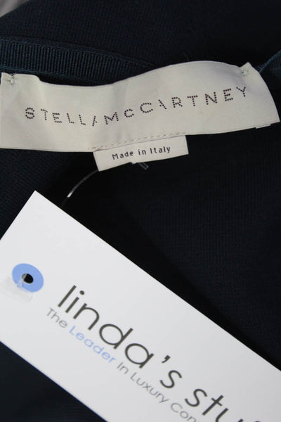 Stella McCartney Women's Knee Length A-Line Skirt Navy Blue Size 36