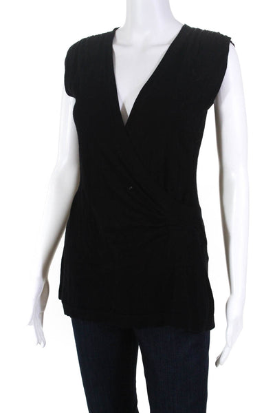 Cullen Black V Neck Sleeveless Sweater Top Size Small