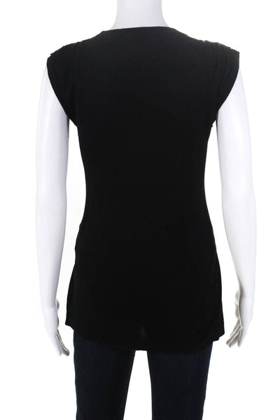 Cullen Black V Neck Sleeveless Sweater Top Size Small