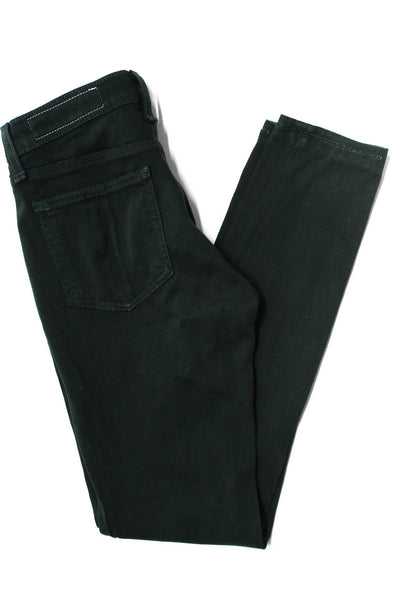 Rag & Bone Womens Cotton Skinny Ankle Leggings Green Size 24