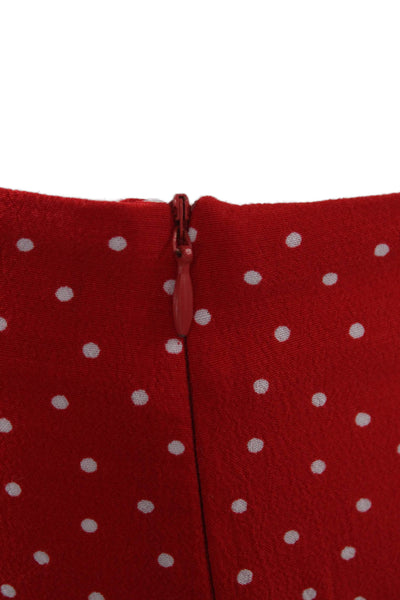 Zara Womens Red Polka Dot Viscose Tie Skort Size M