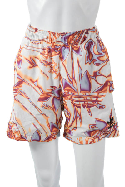 Adidas Mens Floral Multicolor Shorts 100% Polyester Size S