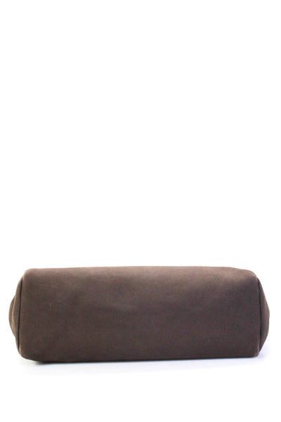 Hermes Brown Canvas Leather Trim Herbag Cabas MM Tote Handbag BY4476