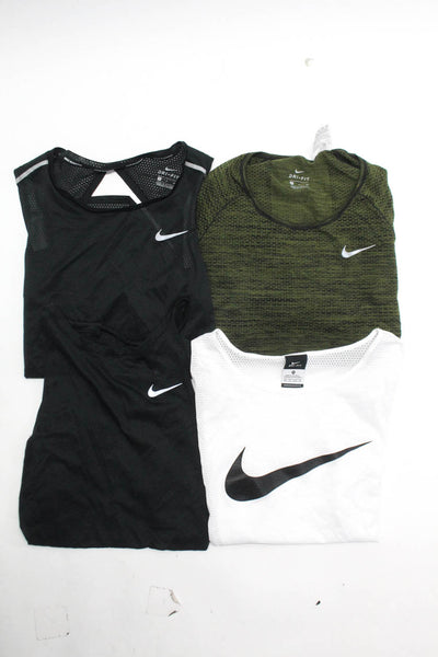 Nike Womens Athletic Tops Black White Green Size S XS Lot 4