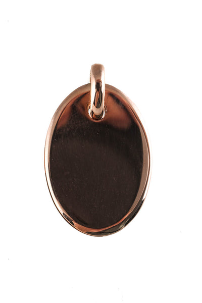 Links of London Womens Sterling Silver Rose Gold Tone Narrative Oval Pendant LL1
