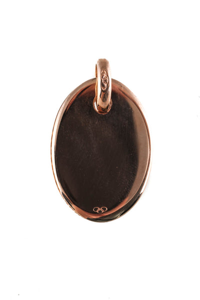 Links of London Womens Sterling Silver Rose Gold Tone Narrative Oval Pendant LL1