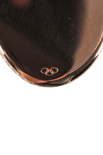 Links of London Womens Sterling Silver Rose Gold Tone Narrative Oval Pendant LL1