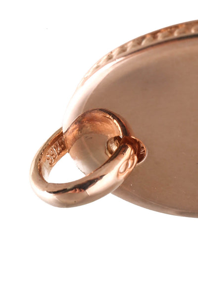 Links of London Womens Sterling Silver Rose Gold Tone Narrative Oval Pendant LL1