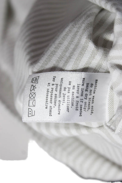Rag & Bone Mens Cotton Striped Collar Button Down Shirt White Size Large