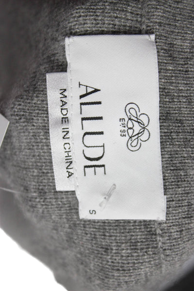 Allude Womens Cashmere Shrug Sweater Gray Collared 3/4 Sleeve Size S