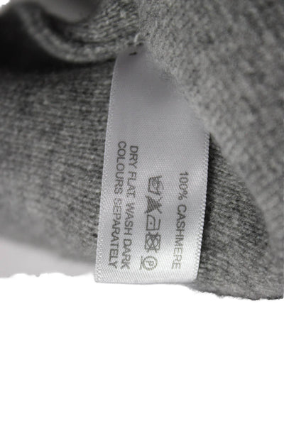 Allude Womens Cashmere Shrug Sweater Gray Collared 3/4 Sleeve Size S