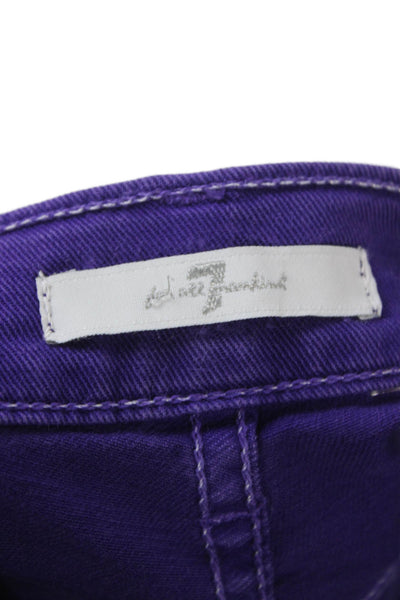 7 For All Mankind Womens Skinny Purple Mid Rise Cotton Jeans Size 28
