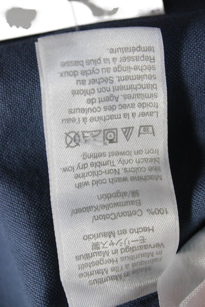 J Crew Mens Slim Untucked Button Down Shirt Blue Cotton Size Medium