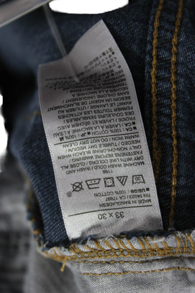 Banana Republic Mens Straight Jeans Blue Cotton Button Fly Size 33