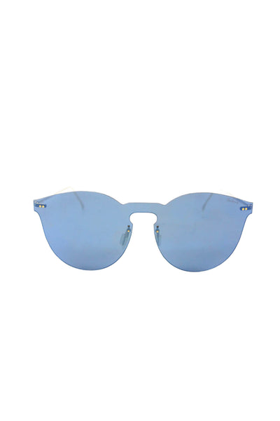 Illesteva Womens Leonard 2 Mask Oval Sunglasses Blue