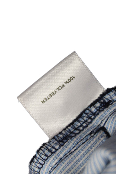 Peter Millar Mens Khakis Blue Polyester Button Fly Solid Inseam 32 Size 34