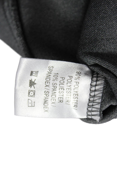 F&G Tech Mens Pullover Sweatshirt Gray Zip Mock Neck Polyester Golf Size L