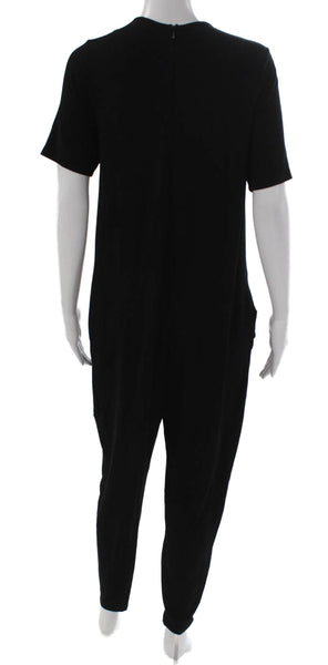 Hatch Womens Jumpsuit Black Polyester Round Neck Short Sleeve Maternity Size 1