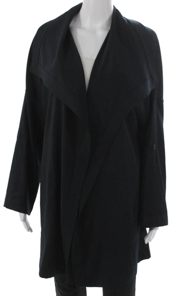 Max Studio Women Basic Jacket Black Long Sleeve Polyester Spandex Size M