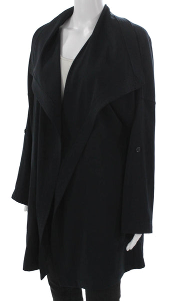 Max Studio Women Basic Jacket Black Long Sleeve Polyester Spandex Size M