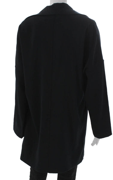 Max Studio Women Basic Jacket Black Long Sleeve Polyester Spandex Size M