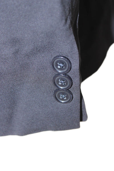 Donna Karan Men's Black Wool Blazer Button Front Size 42