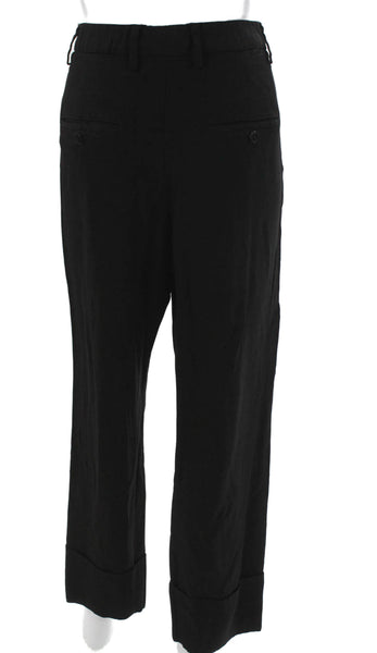 Closed Mens Cropped Pants Black Polyester Blend Button Size 30