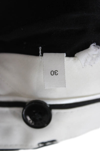 Closed Mens Cropped Pants Black Polyester Blend Button Size 30