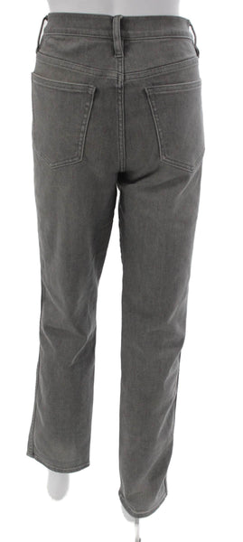 J Crew Women Straight Jeans Gray Mid Rise 30in Inseam Cotton Blend Size 29