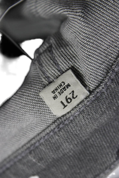 J Crew Women Straight Jeans Gray Mid Rise 30in Inseam Cotton Blend Size 29