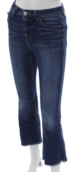 L'Agence Womens Cropped Blue Cotton Jeans Size 23