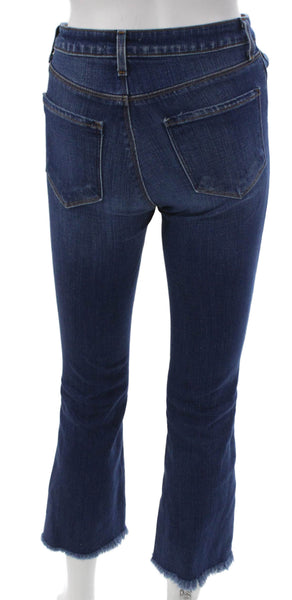 L'Agence Womens Cropped Blue Cotton Jeans Size 23