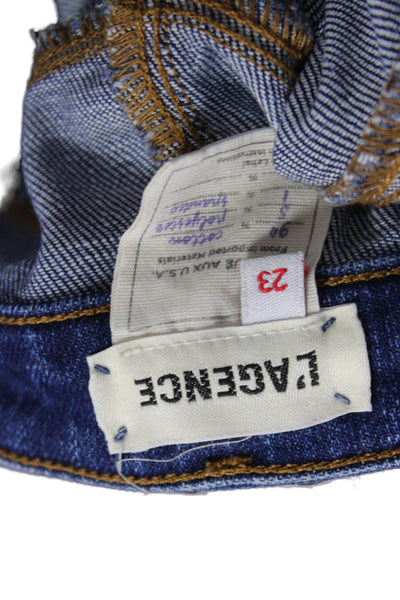 L'Agence Womens Cropped Blue Cotton Jeans Size 23