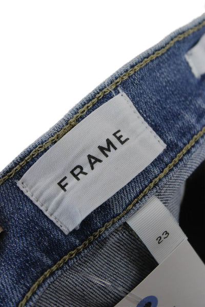 Frame Womens Cropped High Waist Blue Cotton Jeans 27in Size 23