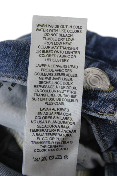 Frame Womens Cropped High Waist Blue Cotton Jeans 27in Size 23