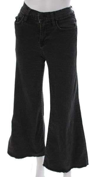 Frame Womens Black Flared High Waist Jeans Cotton Button Size 23