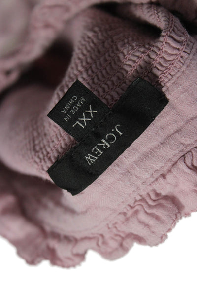 J Crew Women Pink Cotton Collared Sleeveless Tunic Blouse Size 2XL