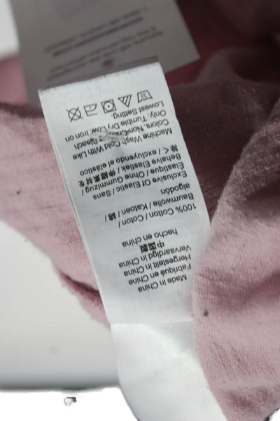 J Crew Women Pink Cotton Collared Sleeveless Tunic Blouse Size 2XL