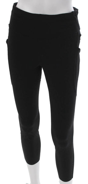Lululemon Womens Capri Leggings Black Polyester Blend Pull On Size 10