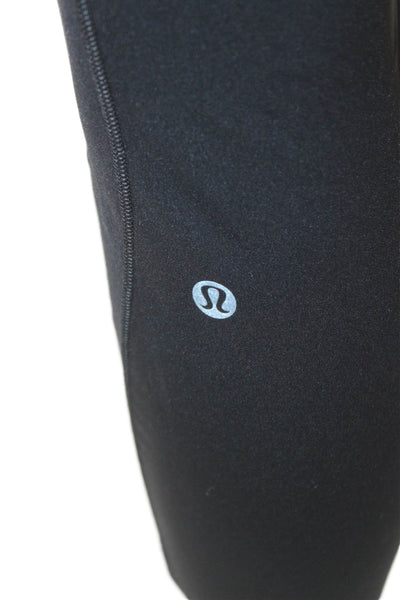 Lululemon Womens Capri Leggings Black Polyester Blend Pull On Size 10