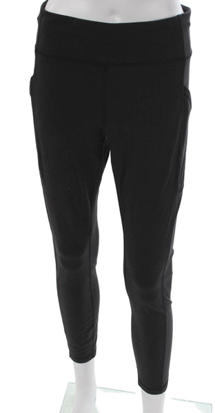 Lululemon Womens Black Ankle Leggings Polyester Blend Size 10