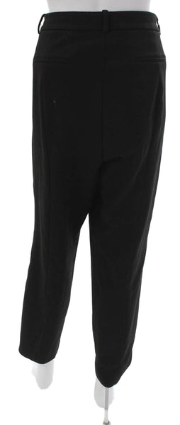 J Crew Womens Black Solid Polyester Dress Pants Button Closure Size 14